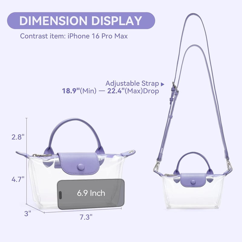 Bostanten Clear Bag for Stadium Approved Small Crossbody Purse Handbags for Concerts Sports Events - Image 4